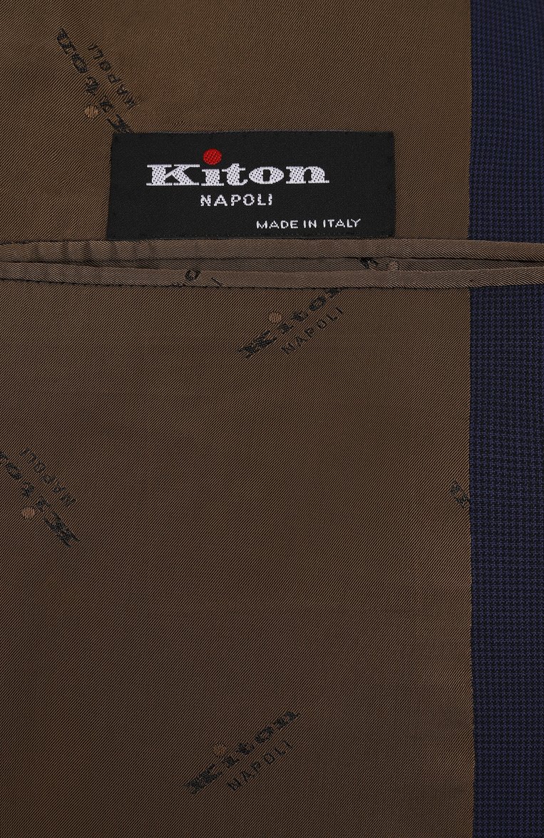 Мужской шерстяной костюм KITON синего цвета, арт. UA81K0633E19 | Фото 9 (Материал внешний: Шерсть; Рукава: Длинные; Костюмы М: Однобортный; Стили: Классический)