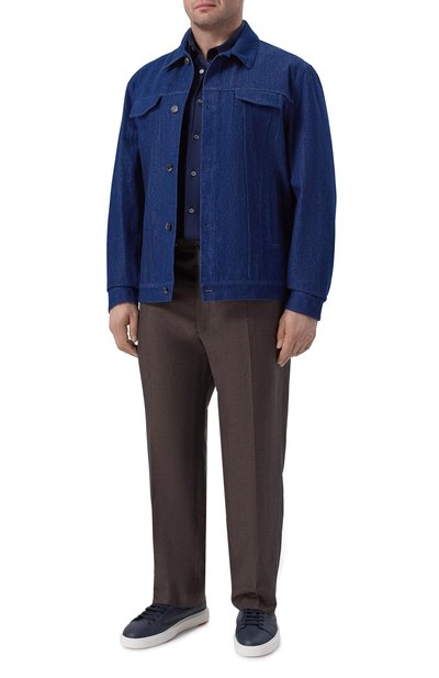 Джинсовая куртка KITON темно-синего цвета по цене 452500 руб., арт. UW2334V0832H_001, фото 2 Джинсовая куртка KITON, арт. UW2334V0832H_001, фото 2