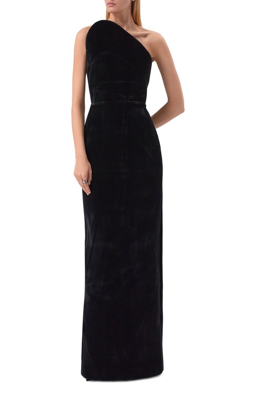 Бархатное платье David Koma PF25DK01DL EXCLUSIVE Чёрный  PF25DK01DL EXCLUSIVE Фото 2