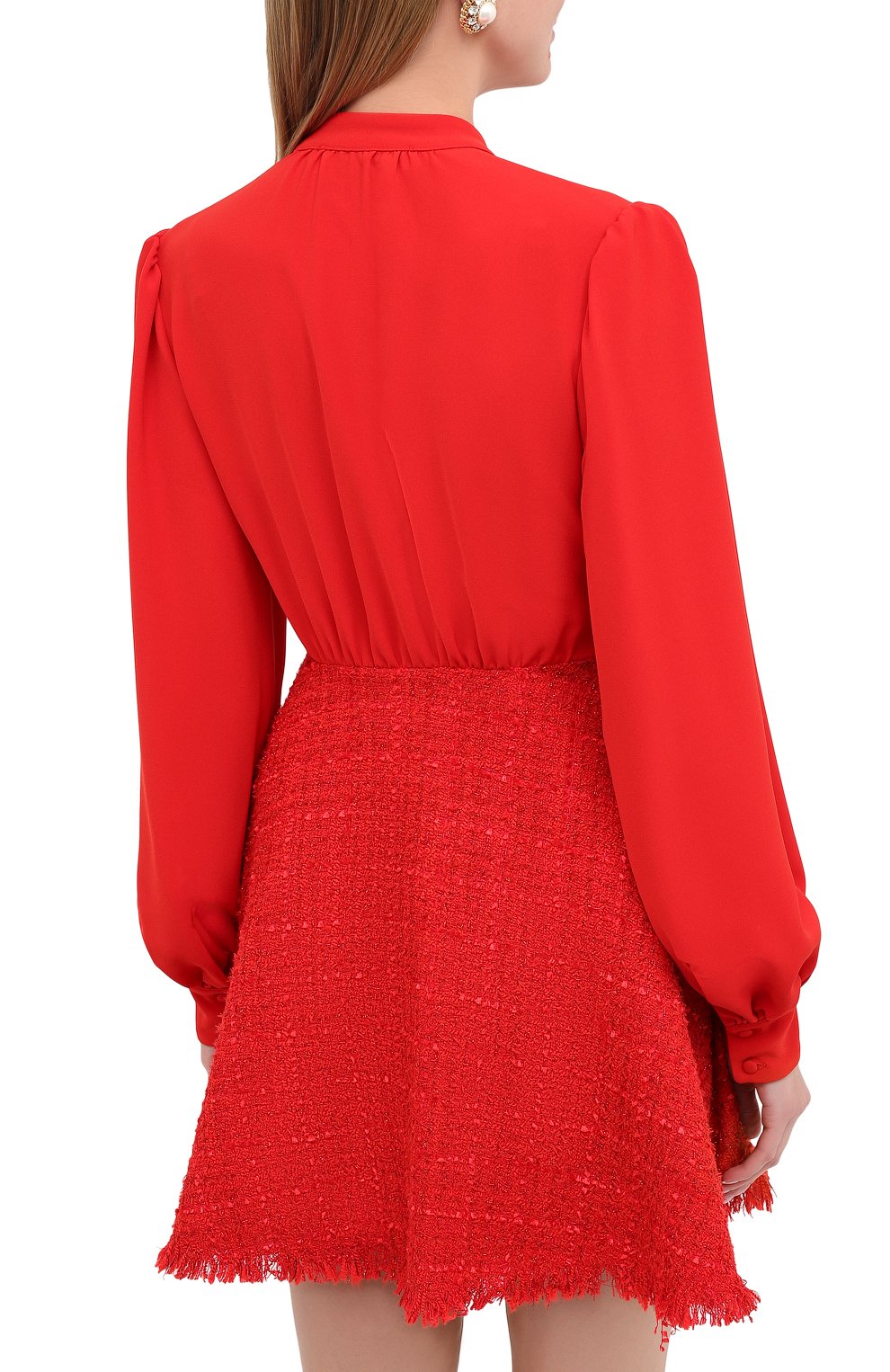 Платье MSGM красного цвета по цене 49950 руб., арт. 2942MDA255Y 207810, фото 4 Платье MSGM, арт. 2942MDA255Y 207810, фото 4