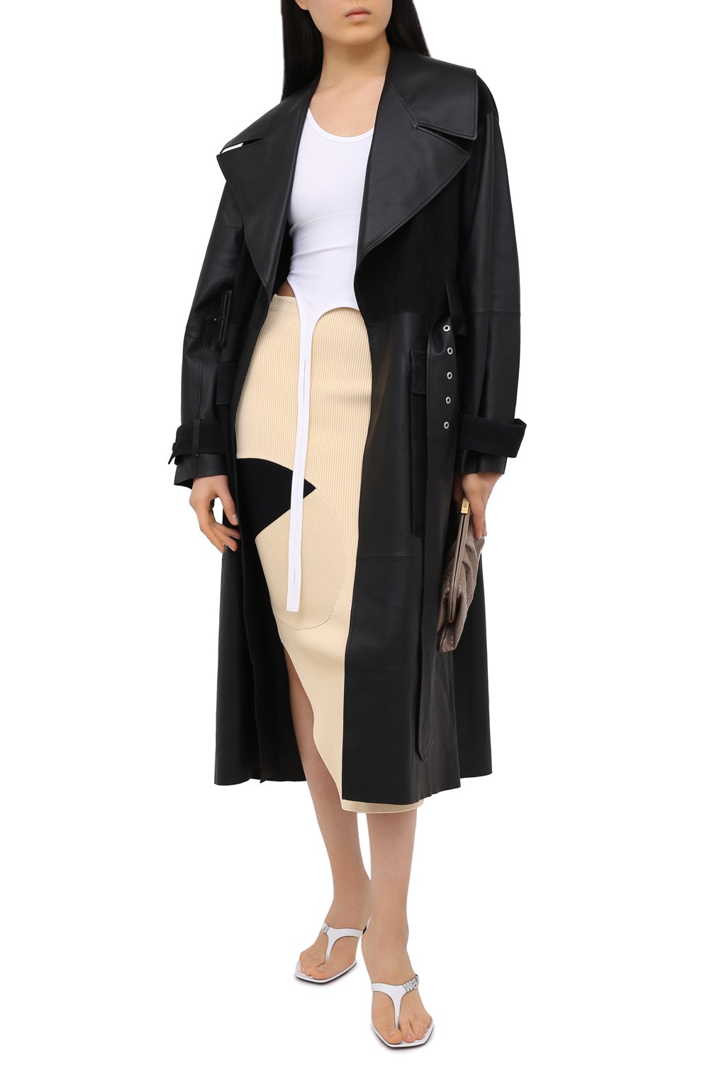 Юбка из вискозы OFF-WHITE кремового цвета по цене 114500 руб., арт. 0WHL010F20KNI0016110, фото 2 Юбка из вискозы OFF-WHITE, арт. 0WHL010F20KNI0016110, фото 2