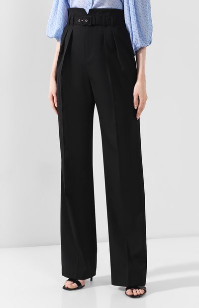 Брюки с поясом REDVALENTINO черного цвета по цене 37150 руб., арт. SR0RB1A0/00J, фото 3 Брюки с поясом REDVALENTINO, арт. SR0RB1A0/00J, фото 3