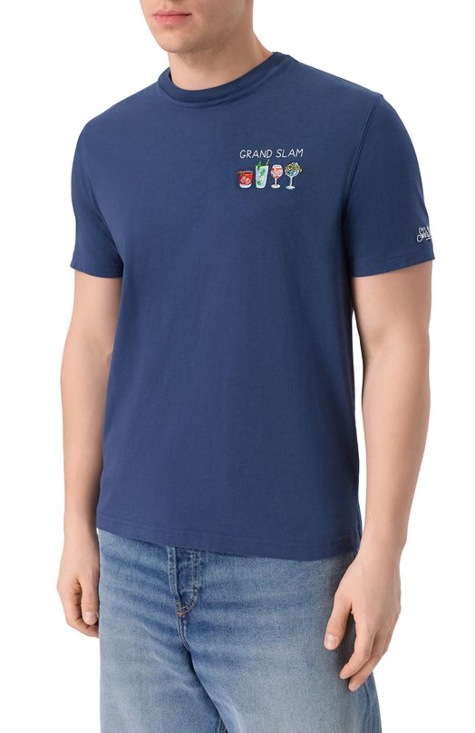 Хлопковая футболка MC2 Saint Barth ARN0001-00675I/ARN0TT Синий  ARN0001-00675I/ARN0TT Фото 3