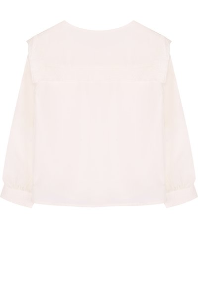 Шелковая блуза свободного кроя с оборкой CHLOÉ, арт. C15684/14A, фото 2