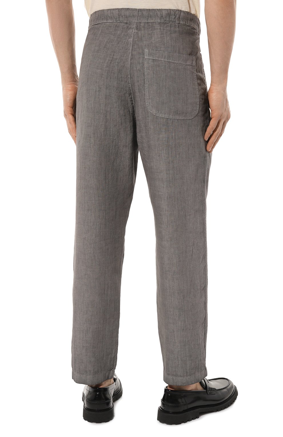 Льняные брюки 120% LINO серого цвета по цене 30900 руб., арт. 31ALIM29CK/0000253/S00, фото 4 Льняные брюки 120% LINO, арт. 31ALIM29CK/0000253/S00, фото 4