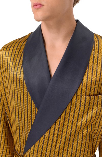 Шелковый халат STEFANO RICCI светло-коричневого цвета по цене 449000 руб., арт. VT004/57017V, фото 5 Шелковый халат STEFANO RICCI, арт. VT004/57017V, фото 5