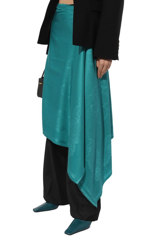 Платок из шерсти и шелка Elie Saab SE7018J5375 Голубой  SE7018J5375 Фото 2