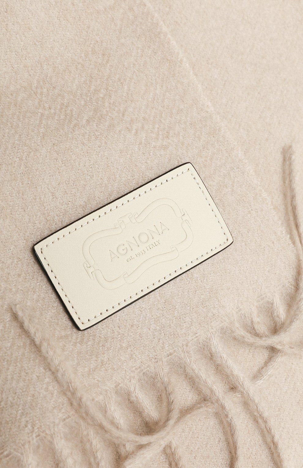 Кашемировый шарф AGNONA кремового цвета по цене 87900 руб., арт. AS04Z7E/H7041E, фото 3 Кашемировый шарф AGNONA, арт. AS04Z7E/H7041E, фото 3