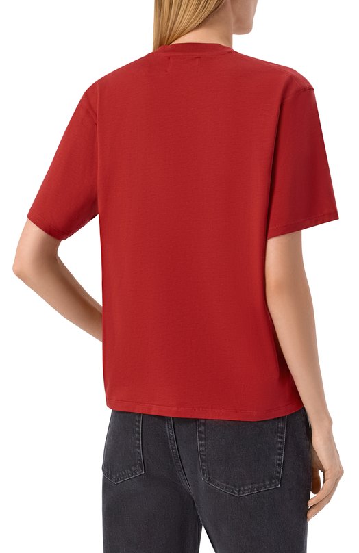 Хлопковая футболка Loulou de Saison TELANT0 LDS Красный  TELANT0 LDS Фото 4