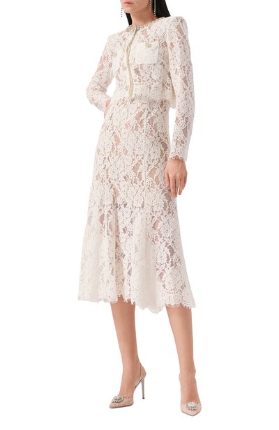 Платье из вискозы и хлопка SELF-PORTRAIT, арт. RS25053MB, фото 2