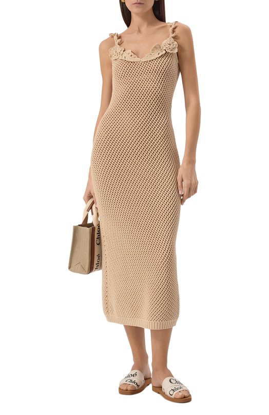 Платье Elie Saab D0568ES25 Бежевый  D0568ES25 Фото 2
