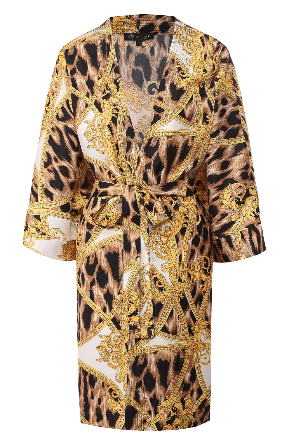 Шелковый халат VERSACE разноцветного цвета по цене 129000 руб., арт. AUD05058/AS00289, фото 1 Шелковый халат VERSACE, арт. AUD05058/AS00289, фото 1
