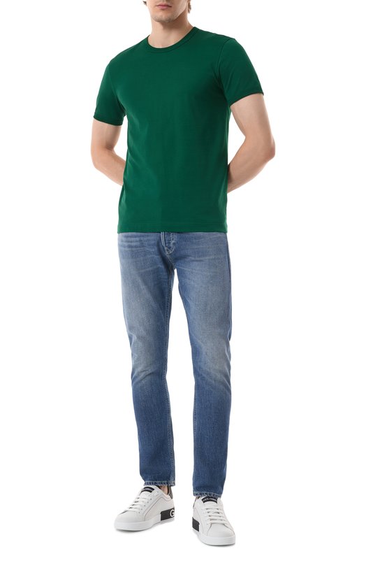 Хлопковая футболка Dolce & Gabbana G8JX7T/FU7EQ Зелёный  G8JX7T/FU7EQ Фото 2