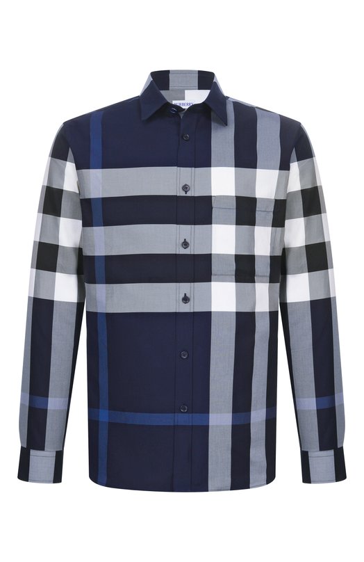 Хлопковая рубашка Burberry 8071536 Синий 8071536