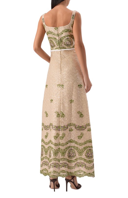 Платье с отделкой пайетками Giambattista Valli 25FWPVCA5159/35PAI Бежевый  25FWPVCA5159/35PAI Фото 3