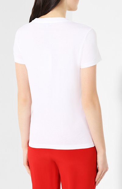 Хлопковая футболка KENZO белого цвета по цене 10450 руб., арт. 2TS785990, фото 4 Хлопковая футболка KENZO, арт. 2TS785990, фото 4