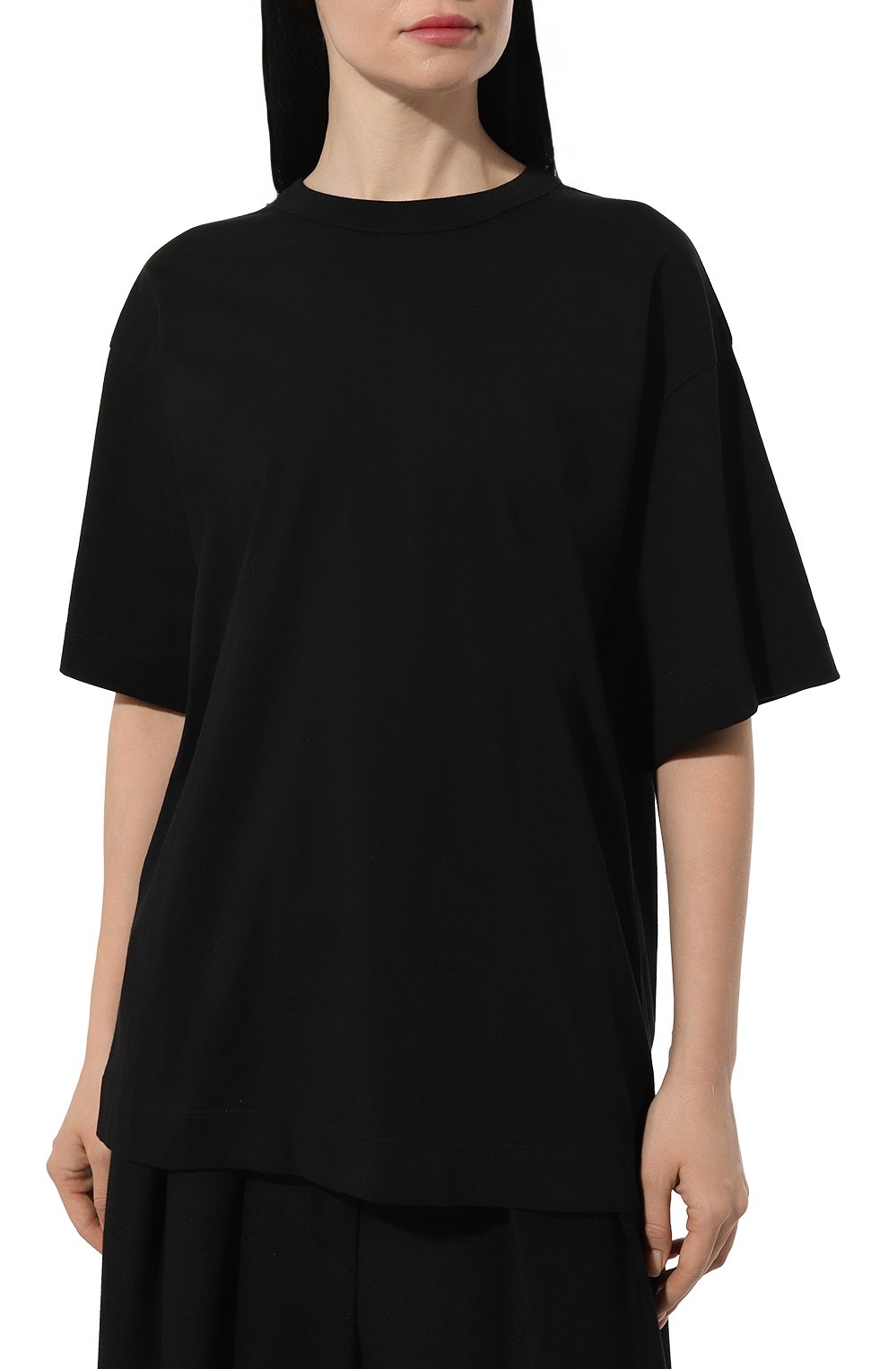 Хлопковая футболка DRIES VAN NOTEN черного цвета по цене 26350 руб., арт. 011102-8600, фото 3 Хлопковая футболка DRIES VAN NOTEN, арт. 011102-8600, фото 3