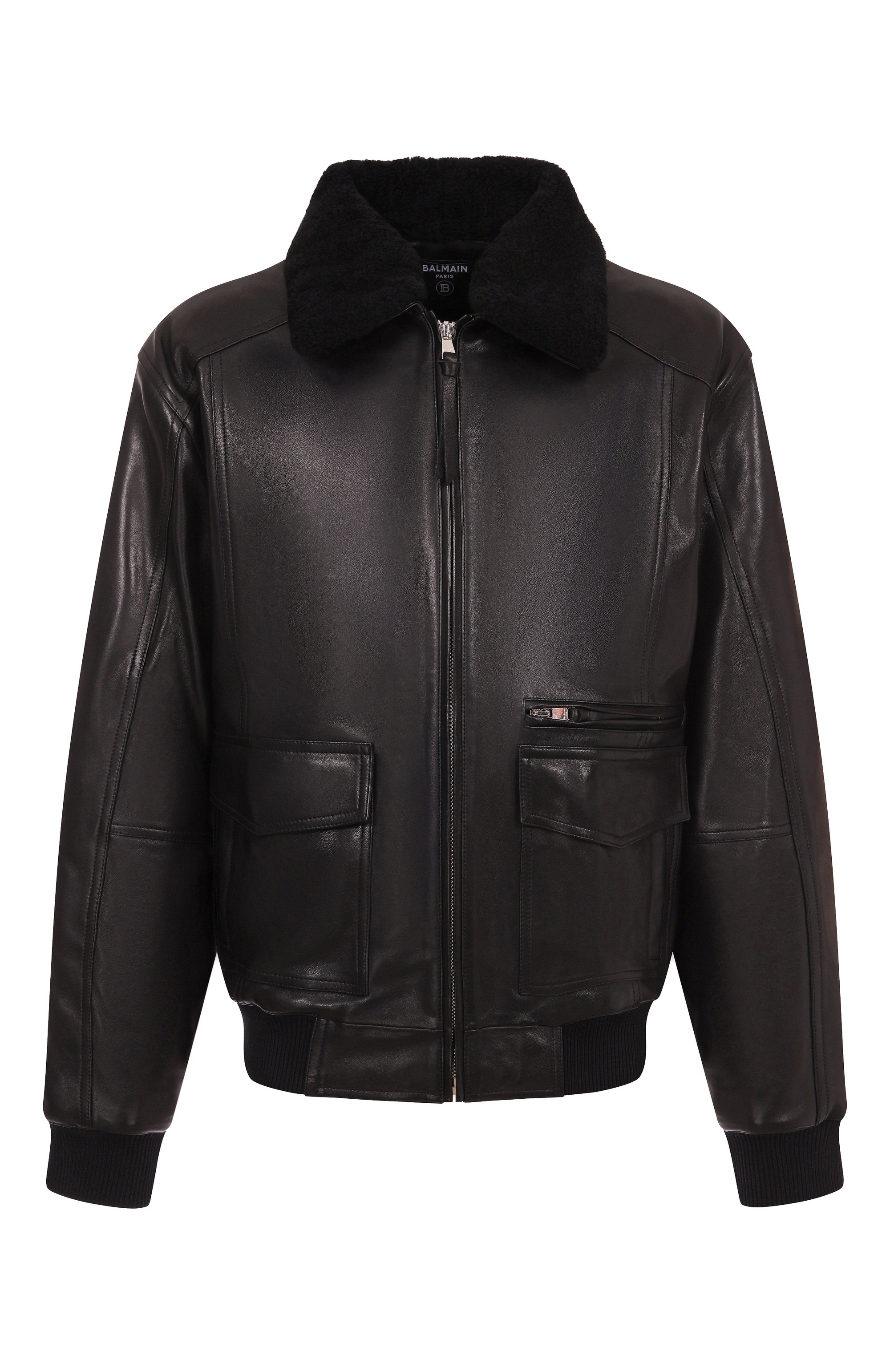 Кожаный бомбер BALMAIN, арт. FH0TF998/LC62, фото 1