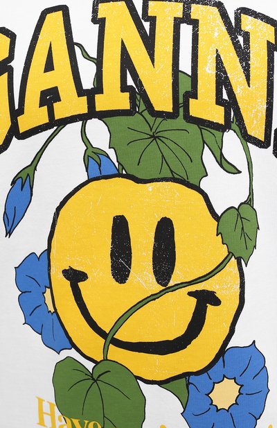 Хлопковая футболка GANNI, арт. T2749, фото 5