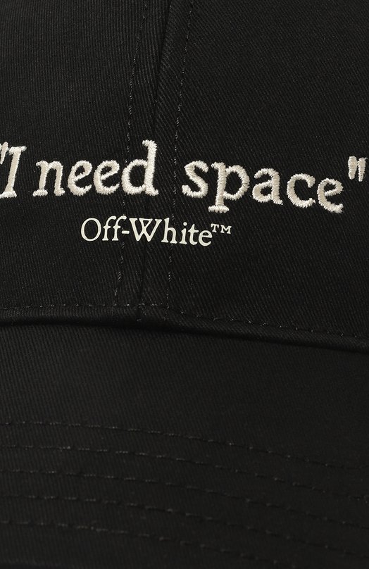 Хлопковая бейсболка Off-White 0MLB052F23FAB016 Чёрный  0MLB052F23FAB016 Фото 4