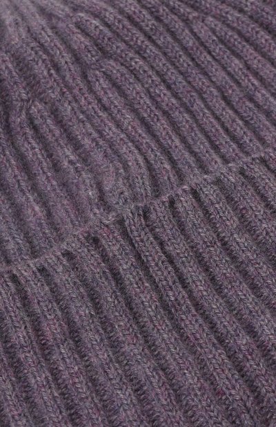 Кашемировая шапка BRUNELLO CUCINELLI фиолетового цвета по цене 57100 руб., арт. M2293900, фото 3 Кашемировая шапка BRUNELLO CUCINELLI, арт. M2293900, фото 3