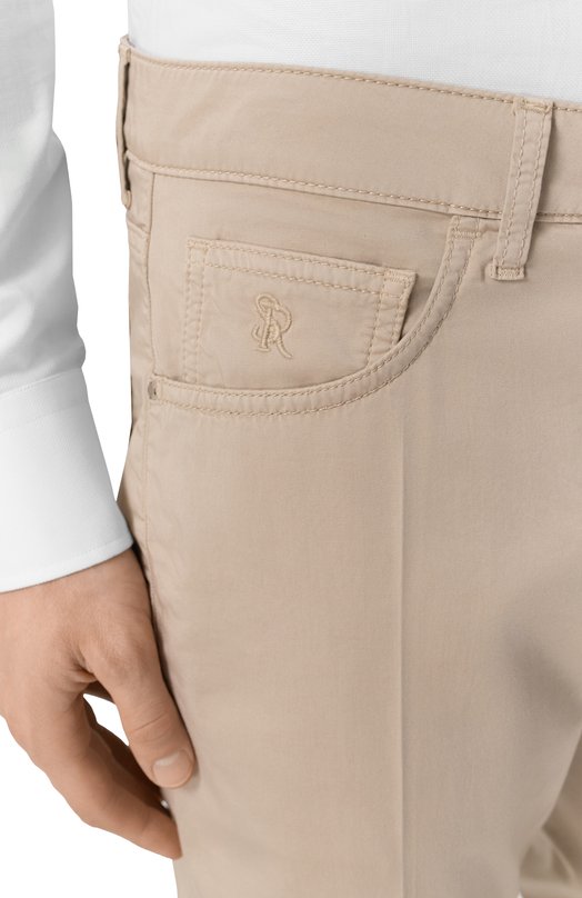 Хлопковые брюки Stefano Ricci MST41B0150/T0182 Бежевый  MST41B0150/T0182 Фото 5