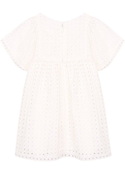 Хлопковое мини-платье с перфорацией CHLOÉ, арт. C12677/6A-12A, фото 2