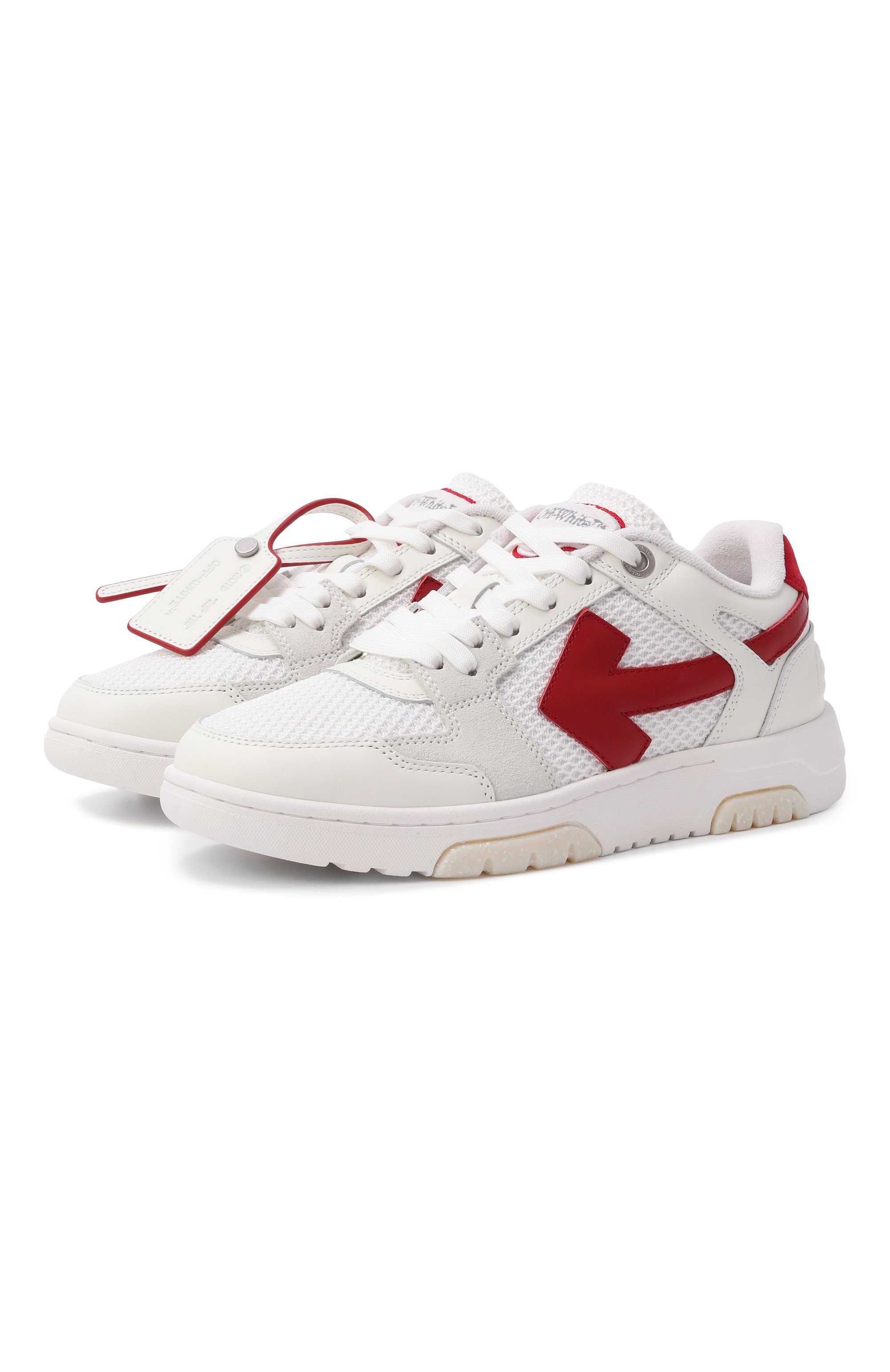 Комбинированные кеды out of office OFF-WHITE, арт. 0WIA276F25LEA0010129, фото 1