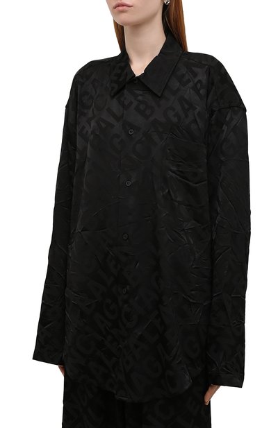 Рубашка BALENCIAGA черного цвета по цене 95150 руб., арт. 681631/TL058, фото 3 Рубашка BALENCIAGA, арт. 681631/TL058, фото 3