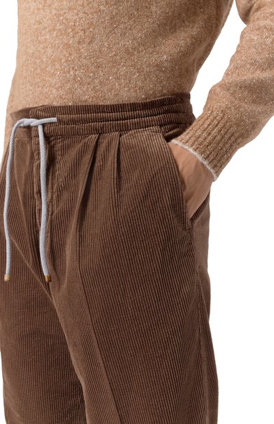 Вельветовые брюки BRUNELLO CUCINELLI коричневого цвета по цене 143500 руб., арт. M280UE1710, фото 5 Вельветовые брюки BRUNELLO CUCINELLI, арт. M280UE1710, фото 5