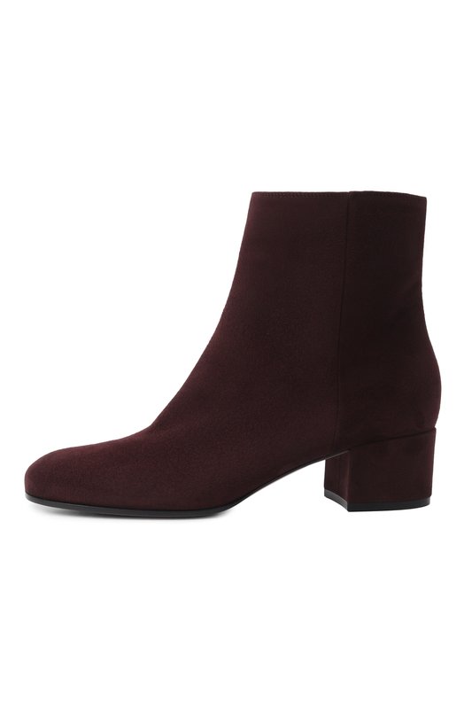 Замшевые ботильоны Joelle 45 Gianvito Rossi G73031.45RIC.CASB0UR Бордовый  G73031.45RIC.CASB0UR Фото 4