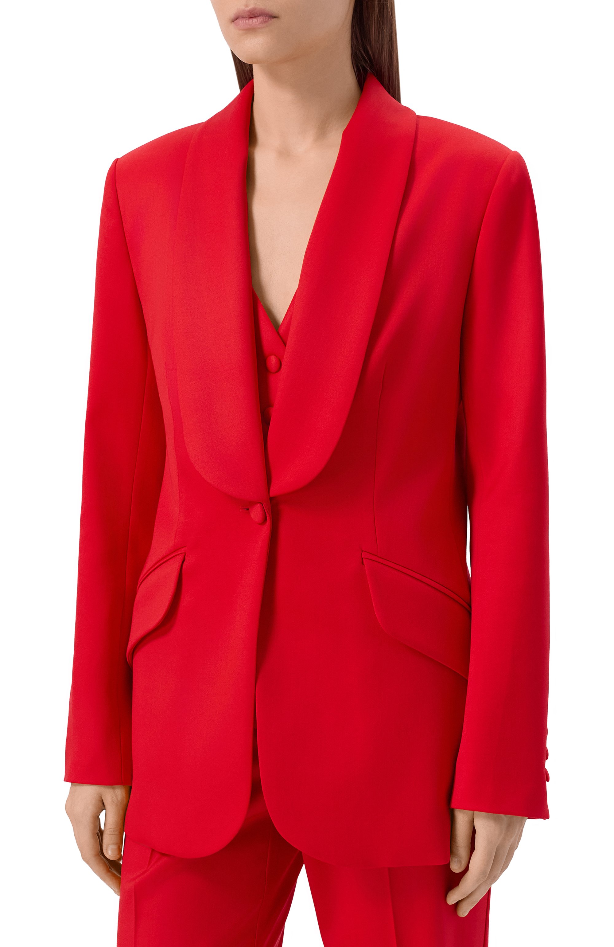 Шерстяной жакет SHERVARLI красного цвета по цене 98000 руб., арт. JA23-0001, фото 3 Шерстяной жакет SHERVARLI, арт. JA23-0001, фото 3