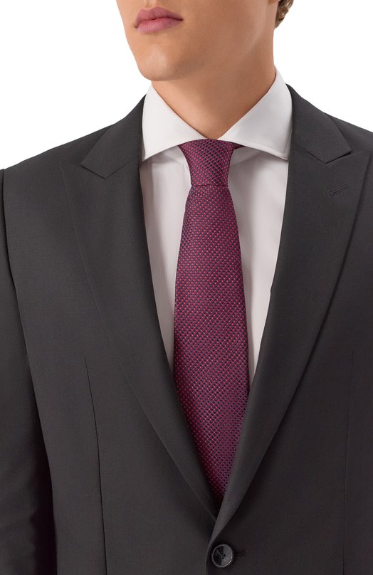 Шелковый галстук Kiton UCRVKPC06L7905 Бордовый  UCRVKPC06L7905 Фото 2