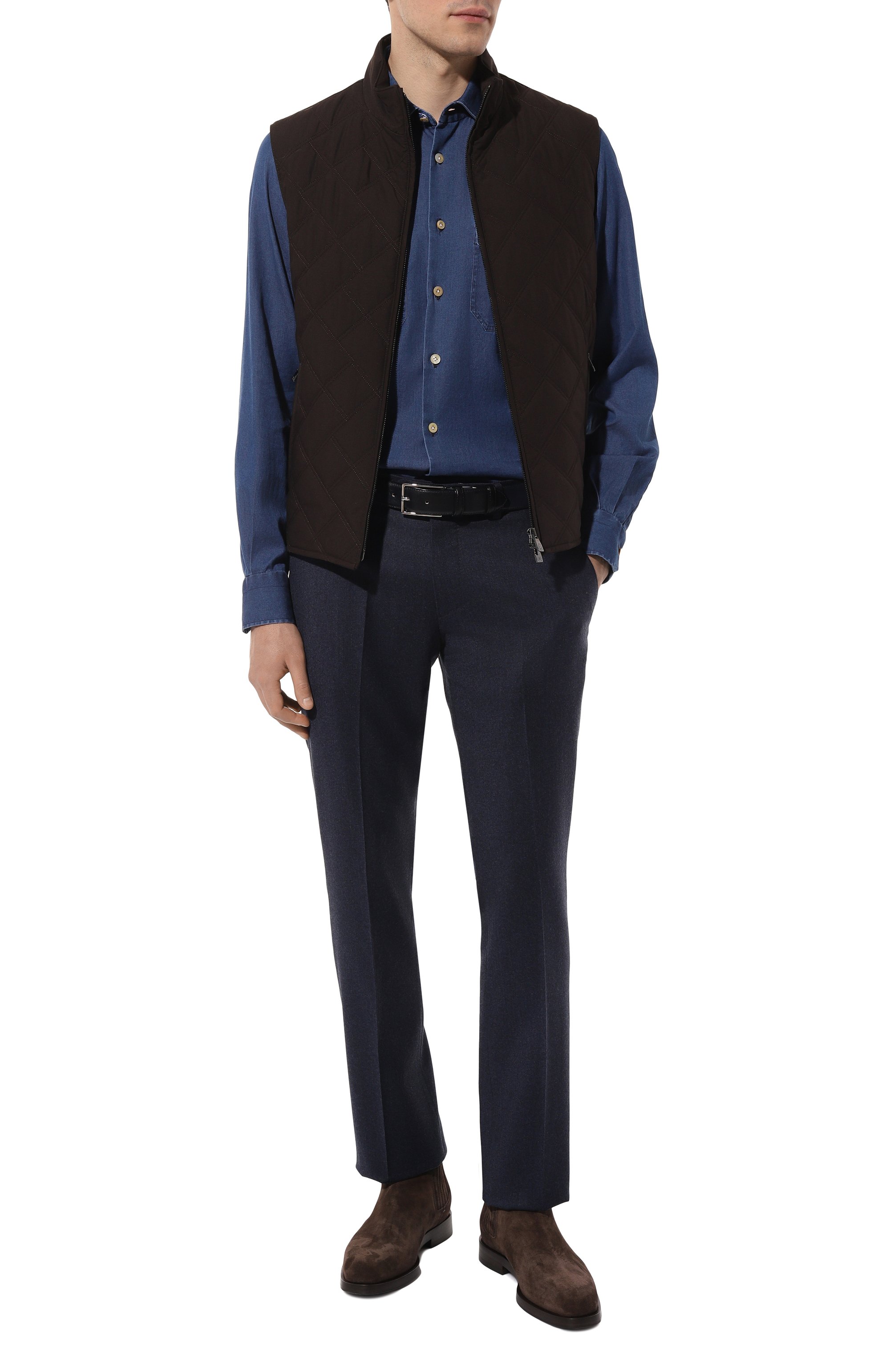 Джинсовая рубашка KITON, арт. UCWMH0904202, фото 2