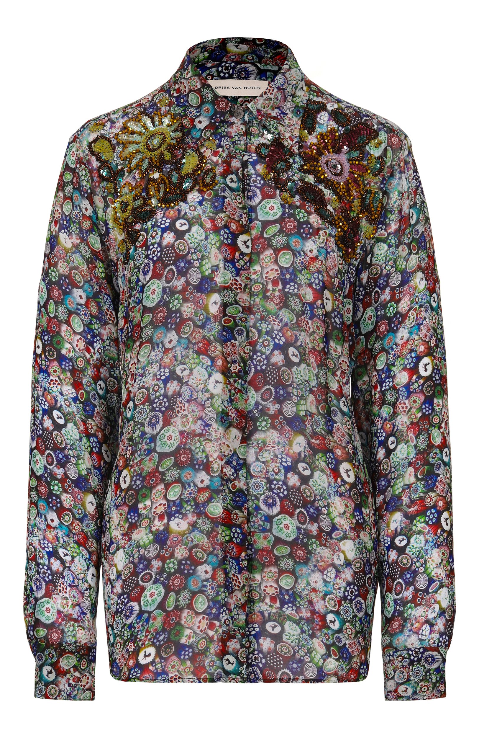 Рубашка из вискозы DRIES VAN NOTEN, арт. 262-130716/4005, фото 1