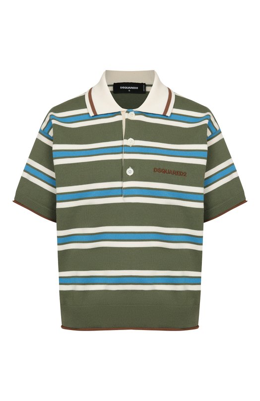 Хлопковое поло Dsquared2 S75HA1410/D13195 Зелёный S75HA1410/D13195