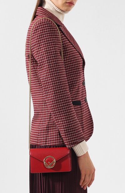 Кожаная поясная сумка с логотипом бренда FENDI, арт. 8BM005 A0KK, фото 5