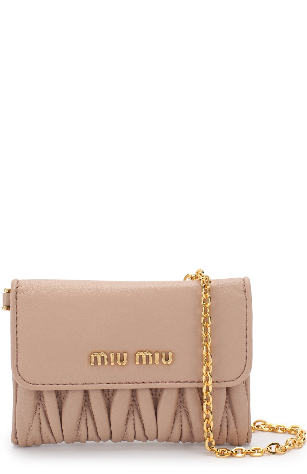 Кожаная визитница на цепочке MIU MIU, арт. 5MC010-N88-F0770, фото 4