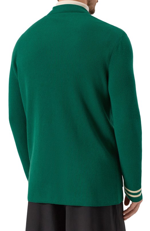 Пиджак из хлопка и шерсти Valentino 7V3KE02Z/AY4 Зелёный  7V3KE02Z/AY4 Фото 4