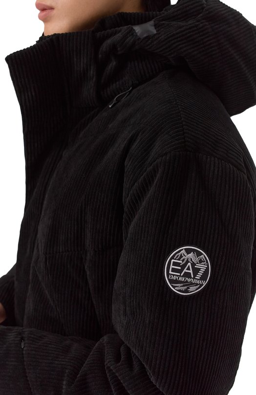 Вельветовый пуховик EA7 7M000446/AF14636 Чёрный  7M000446/AF14636 Фото 5