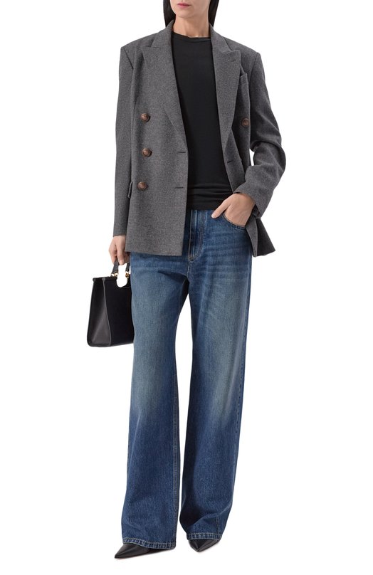 Хлопковая футболка Brunello Cucinelli M0T18B0170 Чёрный  M0T18B0170 Фото 2