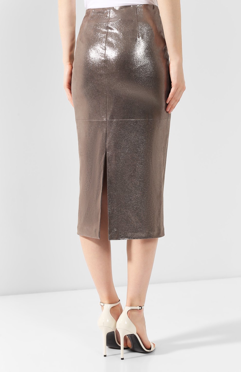 Кожаная юбка BRUNELLO CUCINELLI, арт. M0MAYG2851, фото 4