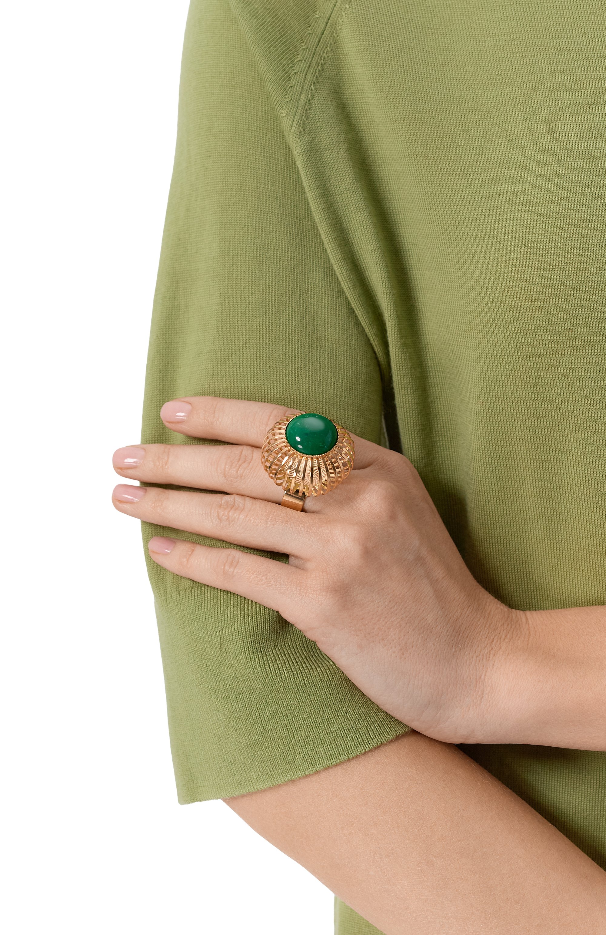 Кольцо ANTON HEUNIS зеленого цвета по цене 13100 руб., арт. ETK5.03, фото 2 Кольцо ANTON HEUNIS, арт. ETK5.03, фото 2