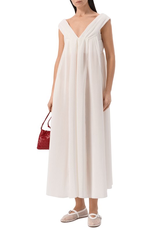 Текстильные балетки Alaia AA3A029TK007 Белый  AA3A029TK007 Фото 3