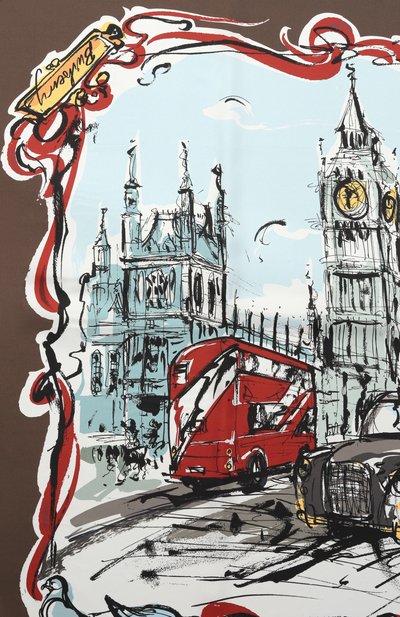 Шелковый платок BURBERRY, арт. 8102077, фото 4