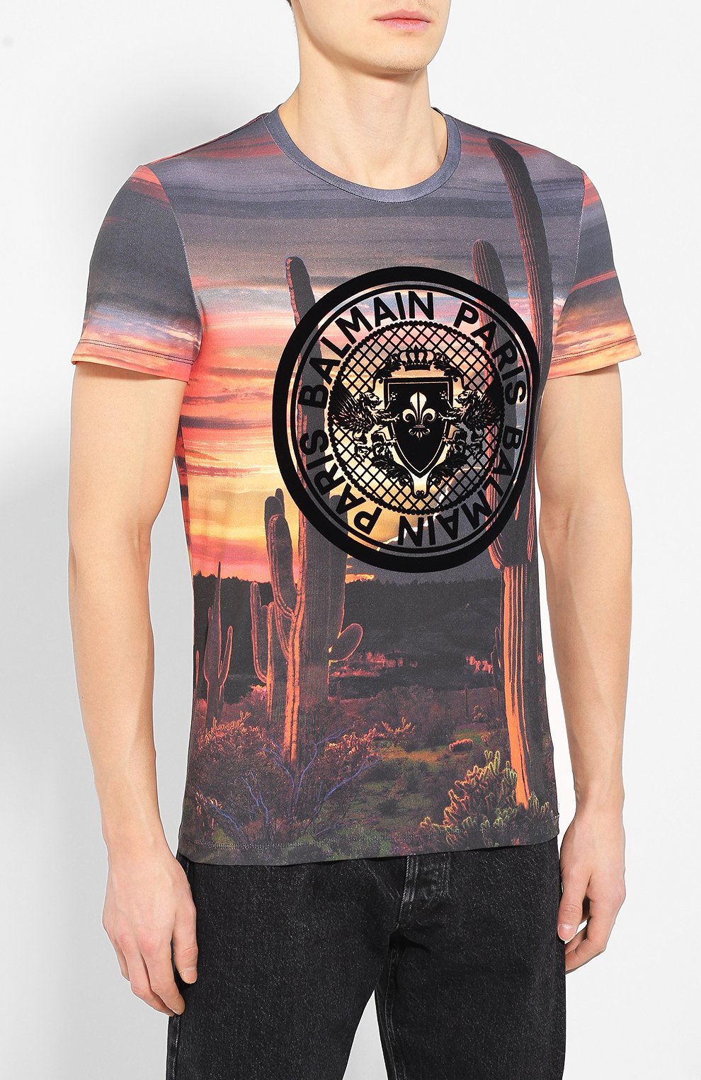 Хлопковая футболка  BALMAIN, арт. TH11601/I257, фото 3