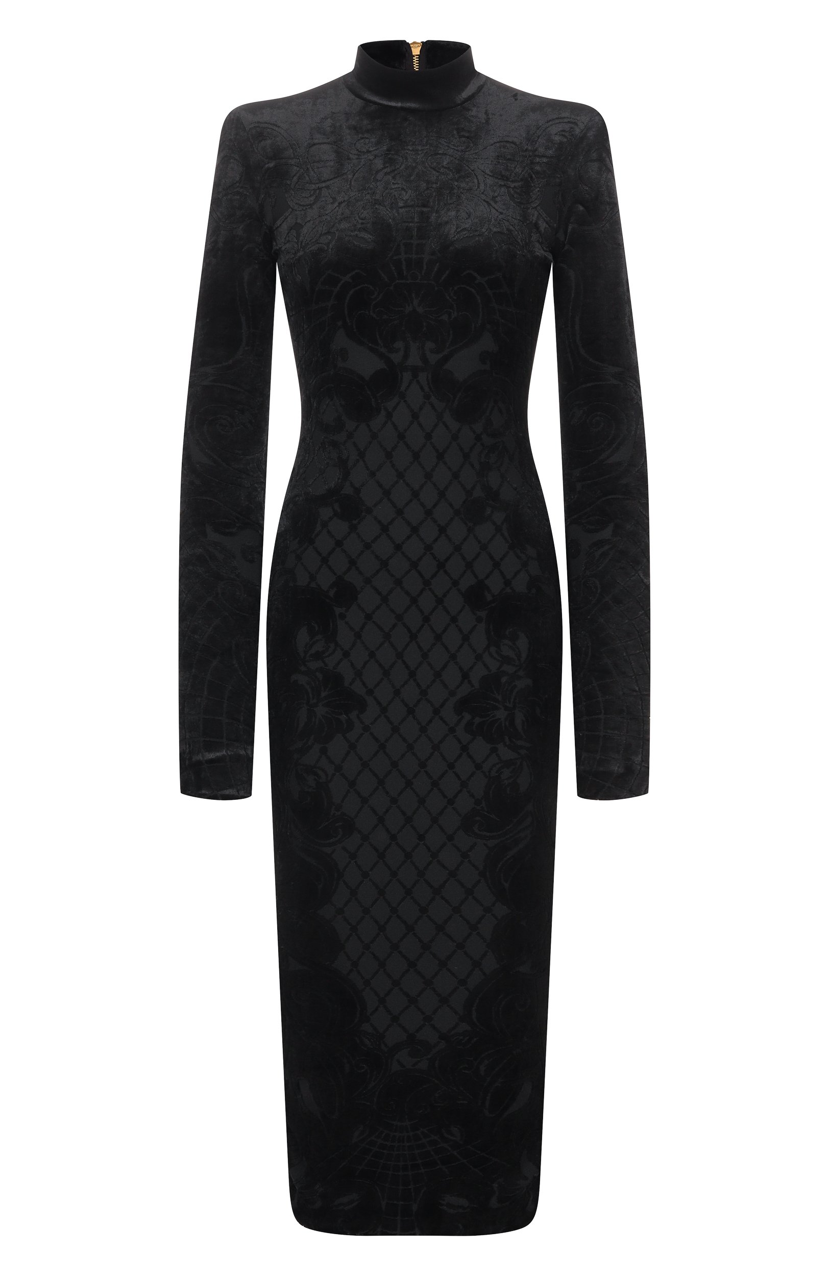 Бархатное платье BALMAIN черного цвета по цене 330000 руб., арт. HF1RR169/JM22, фото 1 Бархатное платье BALMAIN, арт. HF1RR169/JM22, фото 1