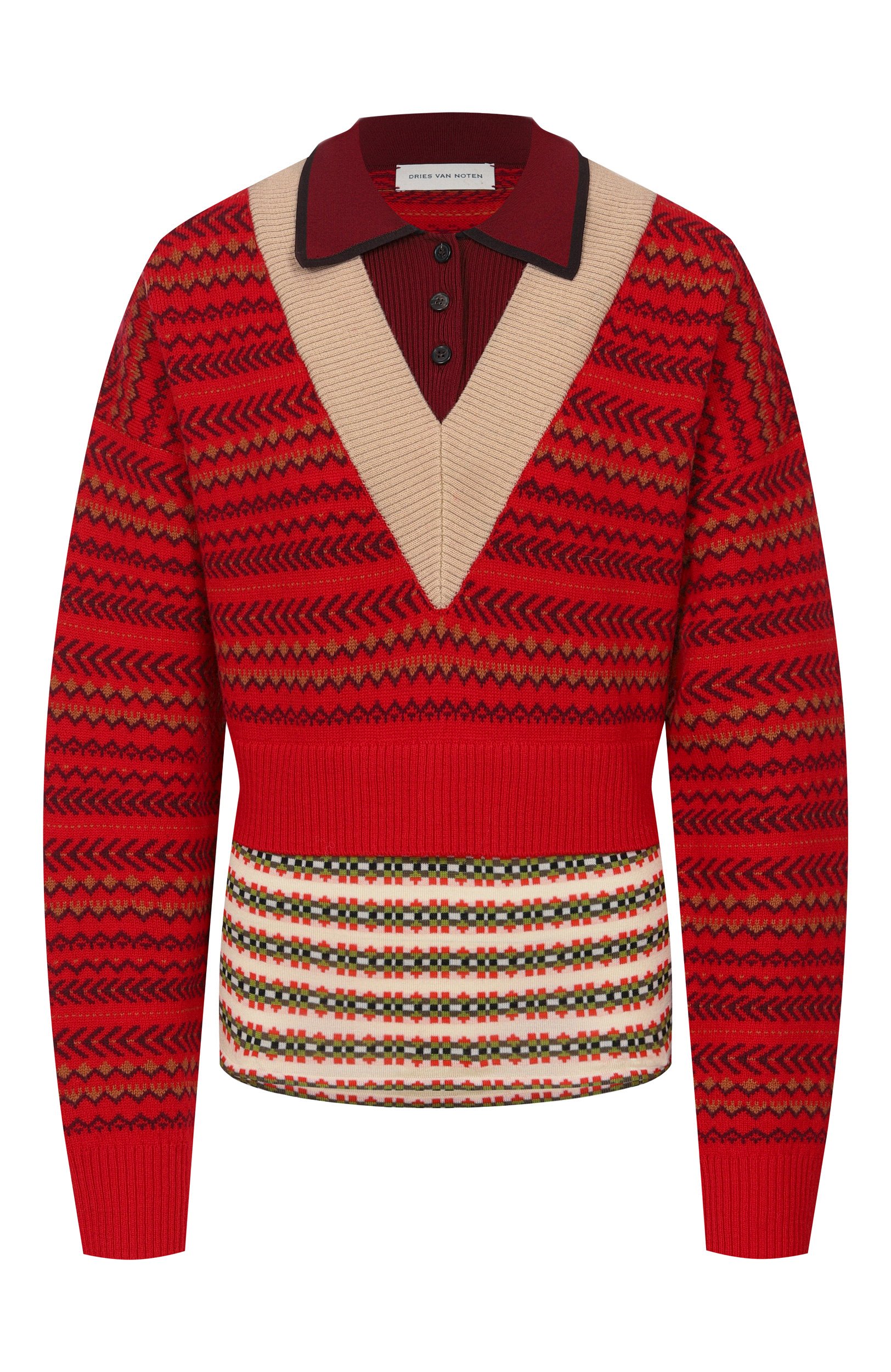 Поло из шерсти и вискозы DRIES VAN NOTEN, арт. 011226/4760, фото 1