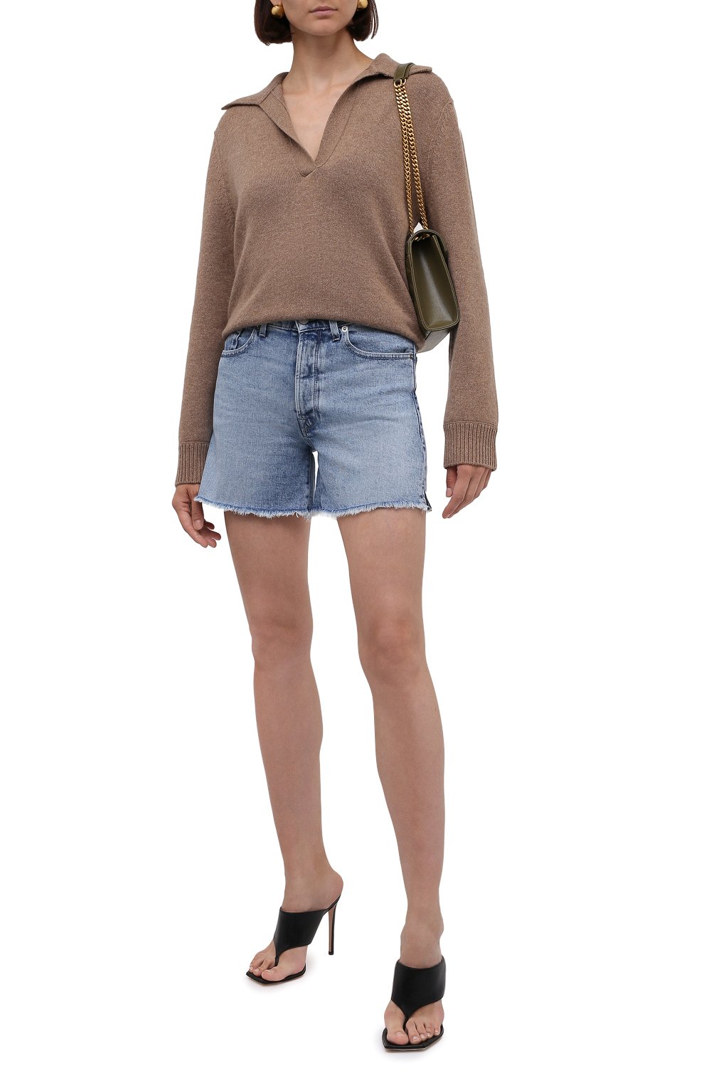 Джинсовые шорты 7 FOR ALL MANKIND голубого цвета по цене 17000 руб., арт. JSSHB750L0, фото 2 Джинсовые шорты 7 FOR ALL MANKIND, арт. JSSHB750L0, фото 2