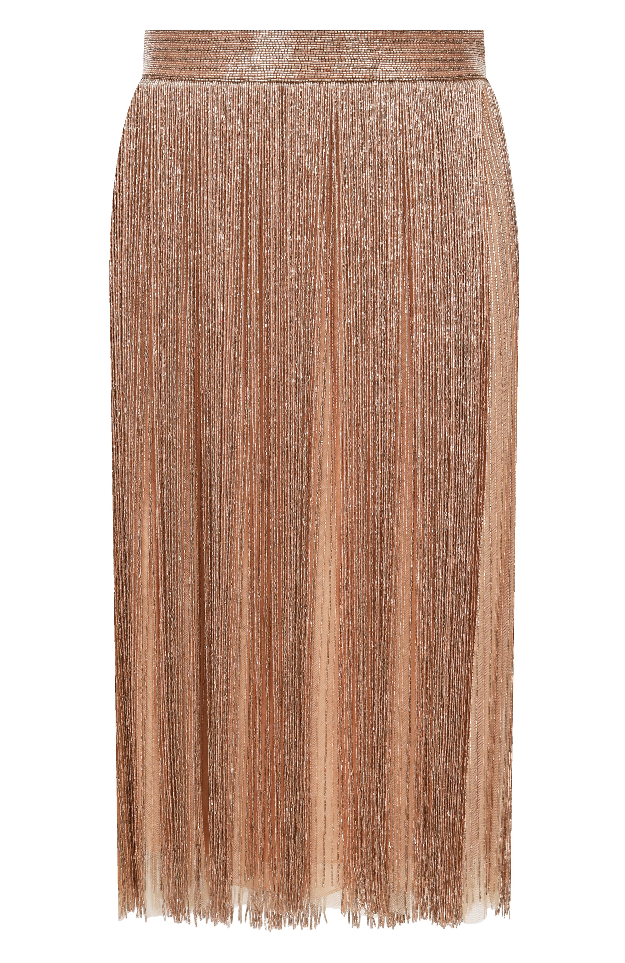 Юбка с отделкой бисером ELIE SAAB золотого цвета по цене 821500 руб., арт. SK325NS26/BE076, фото 1 Юбка с отделкой бисером ELIE SAAB, арт. SK325NS26/BE076, фото 1